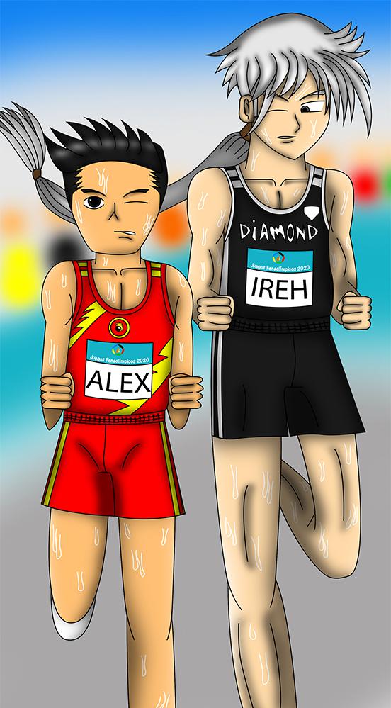 alex vs ireh  competencia de atletismo  ireh personaje de mutante del comic diamond.jpg